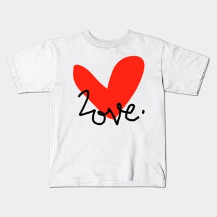 Red Heart Love Kids T-Shirt